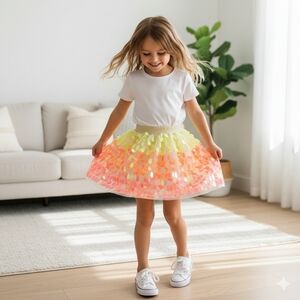 Cat & Jack Neon Sequin Skirt